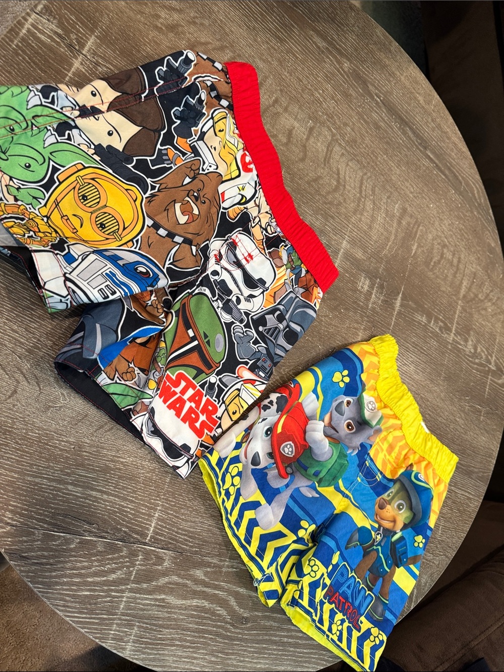 Disney Star Wars & Paw Patrol Kids Swim Shorts - Red, Yellow, Blue, Black